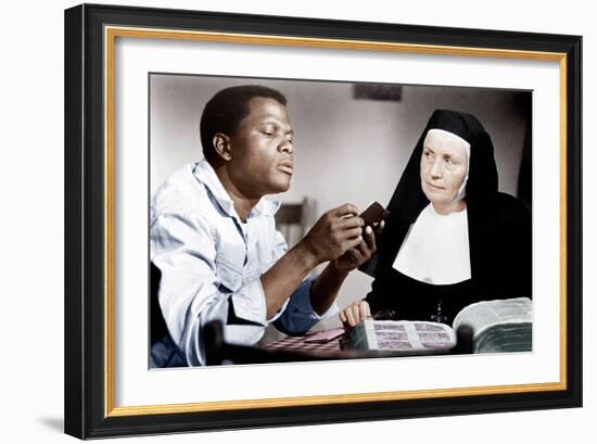 LILIES OF THE FIELD, from left: Sidney Poitier, Lilia Skala, 1963-null-Framed Photo