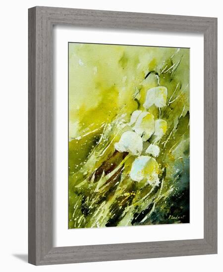 Lilies of the Valley Watercolor-Pol Ledent-Framed Art Print