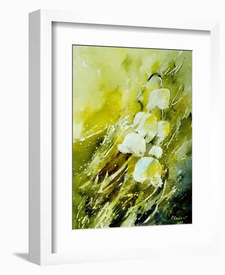 Lilies of the Valley Watercolor-Pol Ledent-Framed Premium Giclee Print