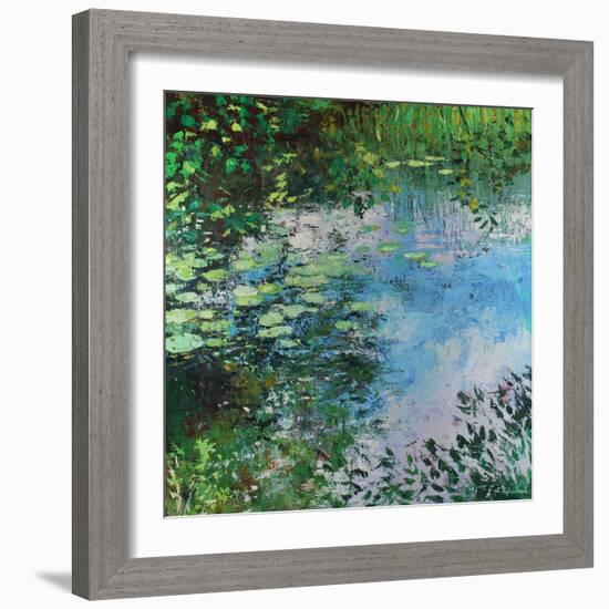 Lilies on the River-Sylvia Paul-Framed Giclee Print