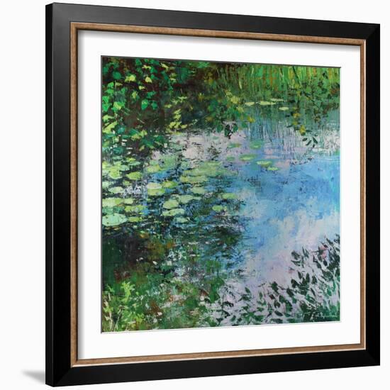 Lilies on the River-Sylvia Paul-Framed Giclee Print
