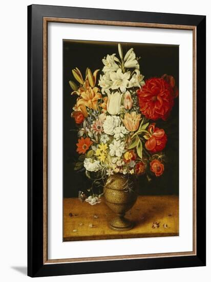 Lilies, Peonies, Tulips, Roses, Anemones and Other Flowers-Osias Beert-Framed Giclee Print