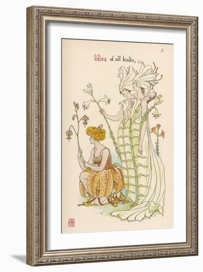 Lilies Personified-Walter Crane-Framed Art Print