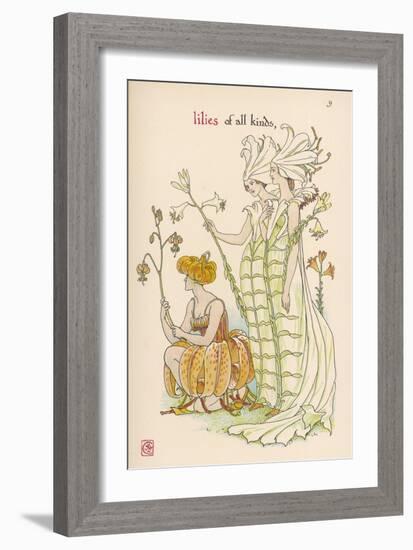 Lilies Personified-Walter Crane-Framed Art Print