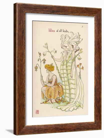 Lilies Personified-Walter Crane-Framed Art Print