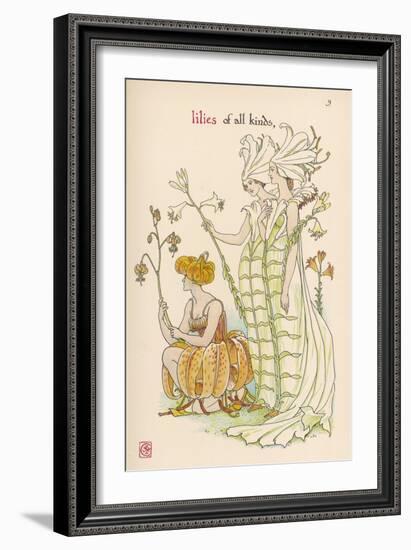 Lilies Personified-Walter Crane-Framed Art Print