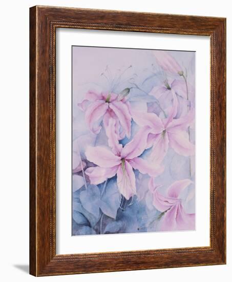 Lilies, Pink Auratum-Karen Armitage-Framed Giclee Print