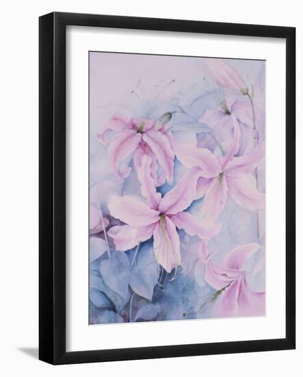 Lilies, Pink Auratum-Karen Armitage-Framed Giclee Print