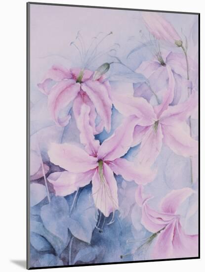 Lilies, Pink Auratum-Karen Armitage-Mounted Giclee Print