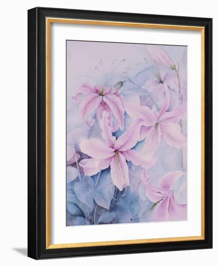 Lilies, Pink Auratum-Karen Armitage-Framed Giclee Print