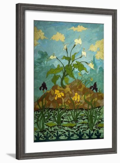 Lilies, Purple and Yellow Irises; Aromes, Iris Violets Et Jaunes, 1899-Paul Ranson-Framed Giclee Print