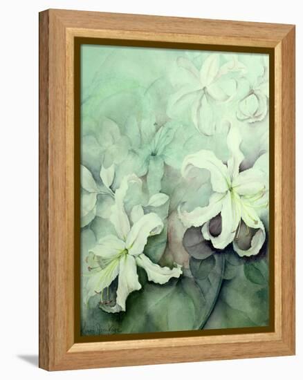 Lilies, White Auratum-Karen Armitage-Framed Premier Image Canvas