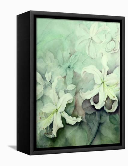 Lilies, White Auratum-Karen Armitage-Framed Premier Image Canvas