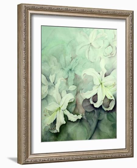 Lilies, White Auratum-Karen Armitage-Framed Giclee Print