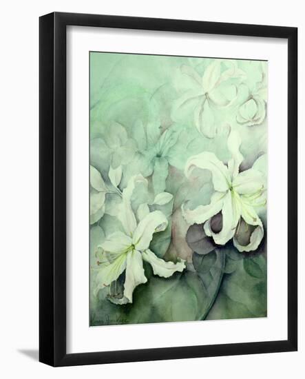 Lilies, White Auratum-Karen Armitage-Framed Giclee Print