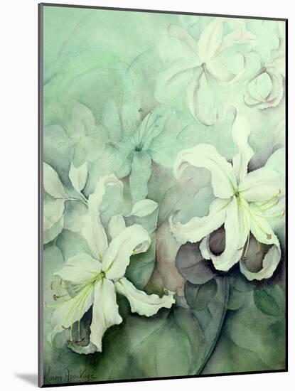 Lilies, White Auratum-Karen Armitage-Mounted Giclee Print