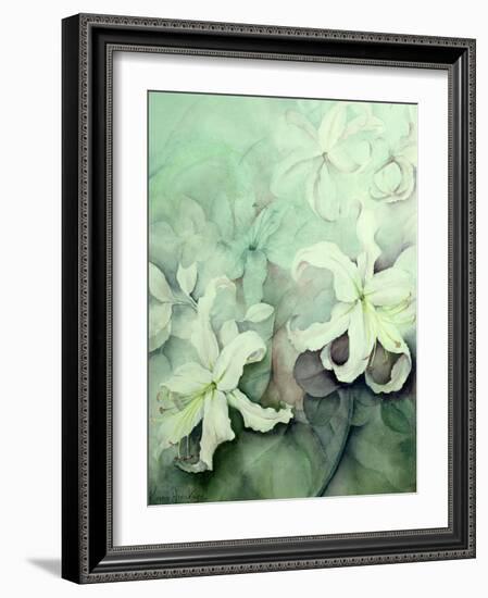 Lilies, White Auratum-Karen Armitage-Framed Giclee Print