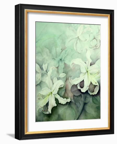 Lilies, White Auratum-Karen Armitage-Framed Giclee Print