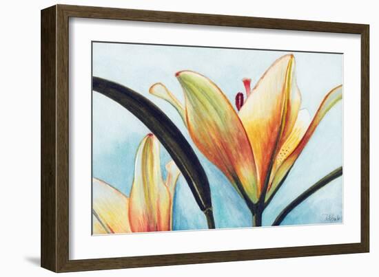 Lilies-Jennifer Redstreake Geary-Framed Art Print