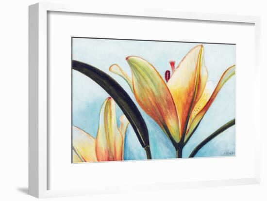 Lilies-Jennifer Redstreake Geary-Framed Art Print