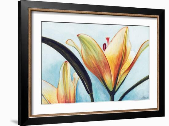 Lilies-Jennifer Redstreake Geary-Framed Art Print