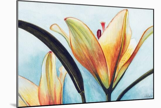 Lilies-Jennifer Redstreake Geary-Mounted Art Print