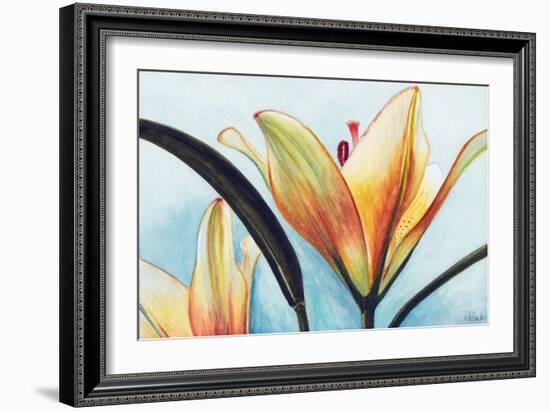 Lilies-Jennifer Redstreake Geary-Framed Art Print