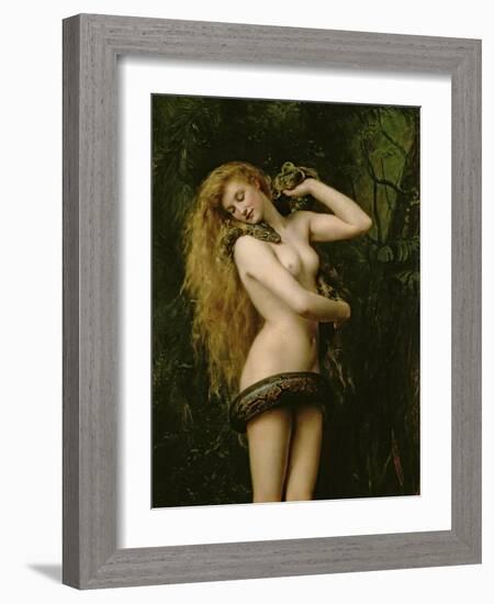 Lilith, 1887 (Detail)-John Collier-Framed Giclee Print