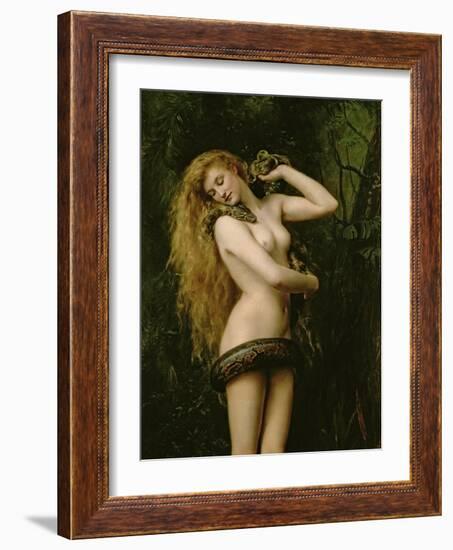 Lilith, 1887 (Detail)-John Collier-Framed Giclee Print