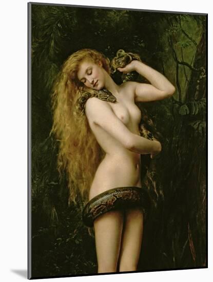 Lilith, 1887 (Detail)-John Collier-Mounted Giclee Print