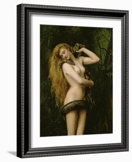 Lilith, 1887 (Detail)-John Collier-Framed Giclee Print