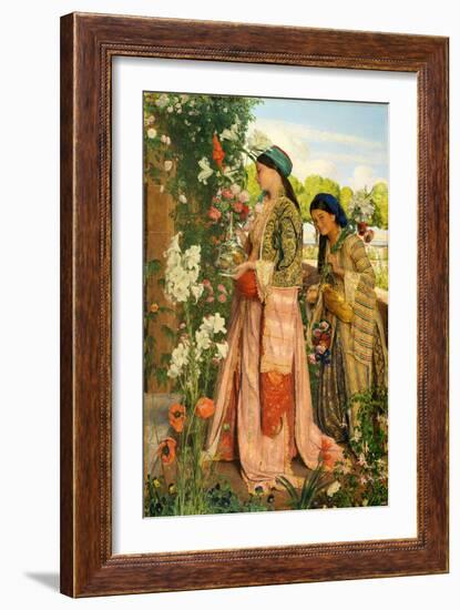 Lilium Auratum, 1871 (Oil on Canvas)-John Frederick Lewis-Framed Giclee Print