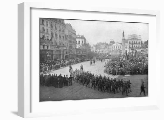 Lille Being Liberated by the British 5th Army, France, 17 October 1918-null-Framed Giclee Print