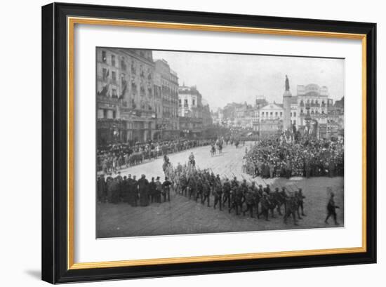 Lille Being Liberated by the British 5th Army, France, 17 October 1918-null-Framed Giclee Print