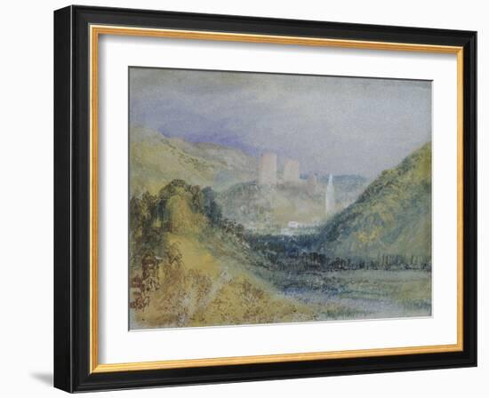 Lillebonne, C.1823 (W/C & Gouache with Pen & Ink on Paper)-Joseph Mallord William Turner-Framed Giclee Print
