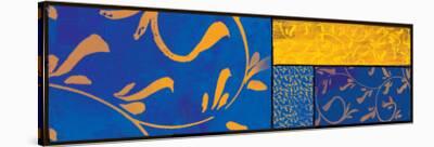 Yellow Blue Tapestry-Lillian Pasenar-Stretched Canvas