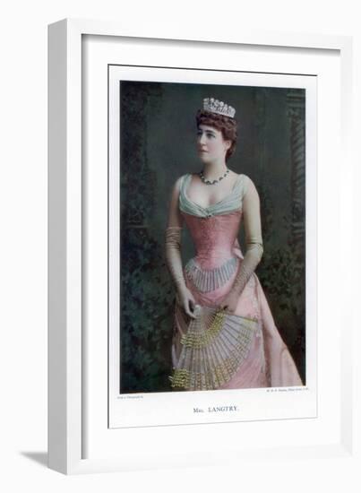 Lillie Langtry, British Actress, 1901-W&d Downey-Framed Giclee Print