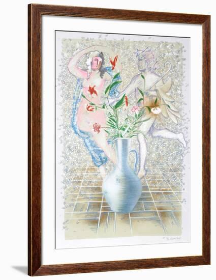 Lillies, Carnations & Stones-Rainer Gross-Framed Collectable Print
