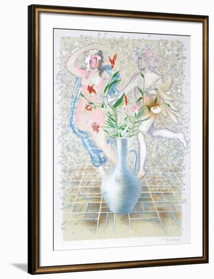 Lillies, Carnations & Stones-Rainer Gross-Framed Collectable Print