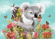 Koala Butterfly-Lilly Perrott-Mounted Art Print