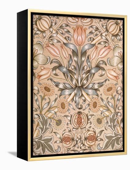 Lily and Pomegranate Wallpaper Design, 1886 (Colour Woodblock Print on Paper)-William Morris-Framed Premier Image Canvas