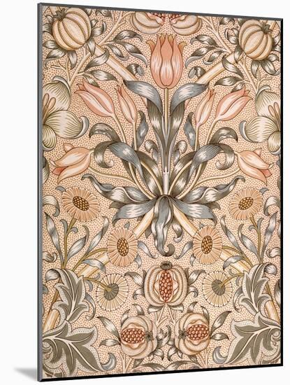 Lily and Pomegranate Wallpaper Design, 1886 (Colour Woodblock Print on Paper)-William Morris-Mounted Giclee Print