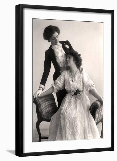 Lily Elsie (1886-196) and Adrienne Augarde (1882-191), English Actresses, 1907-Foulsham and Banfield-Framed Photographic Print