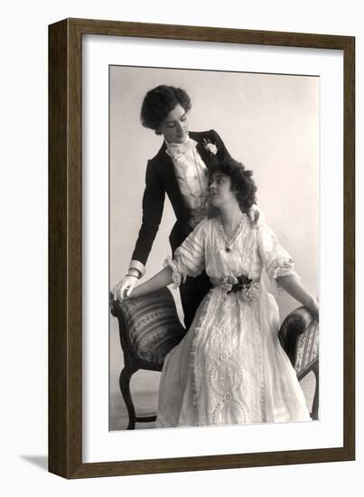 Lily Elsie (1886-196) and Adrienne Augarde (1882-191), English Actresses, 1907-Foulsham and Banfield-Framed Photographic Print