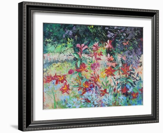 Lily Garden, 2019 (Oil on Canvas)-Sylvia Paul-Framed Giclee Print