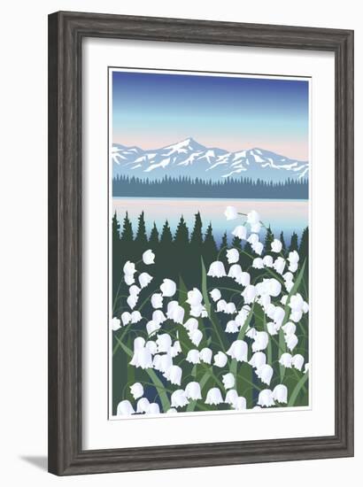 Lily of the Valley-Linda Braucht-Framed Giclee Print