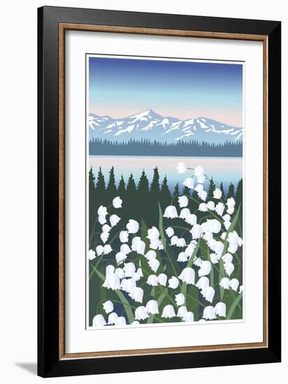 Lily of the Valley-Linda Braucht-Framed Giclee Print