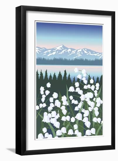 Lily of the Valley-Linda Braucht-Framed Giclee Print