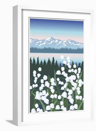 Lily of the Valley-Linda Braucht-Framed Giclee Print