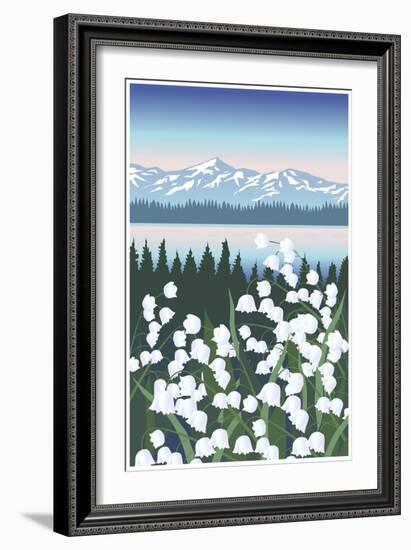 Lily of the Valley-Linda Braucht-Framed Giclee Print